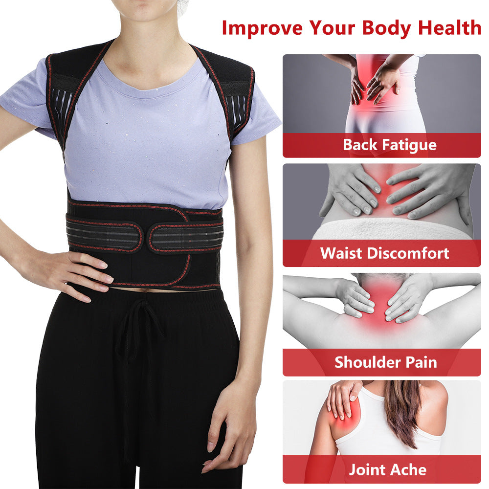 Magnetic Self-Heating Back Support & Posture Corrector Belt