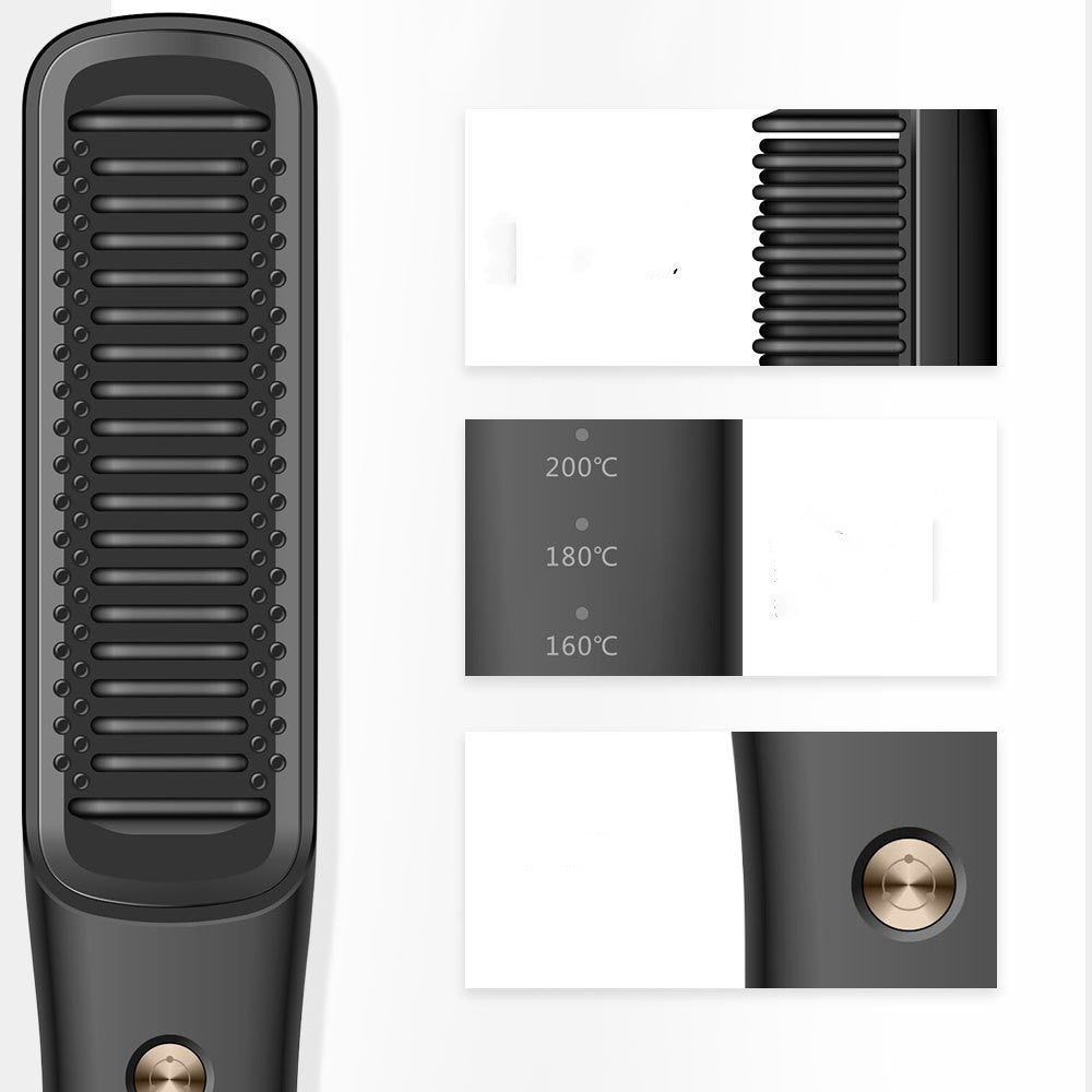 Wireless Rechargeable Hair Straightener Brush