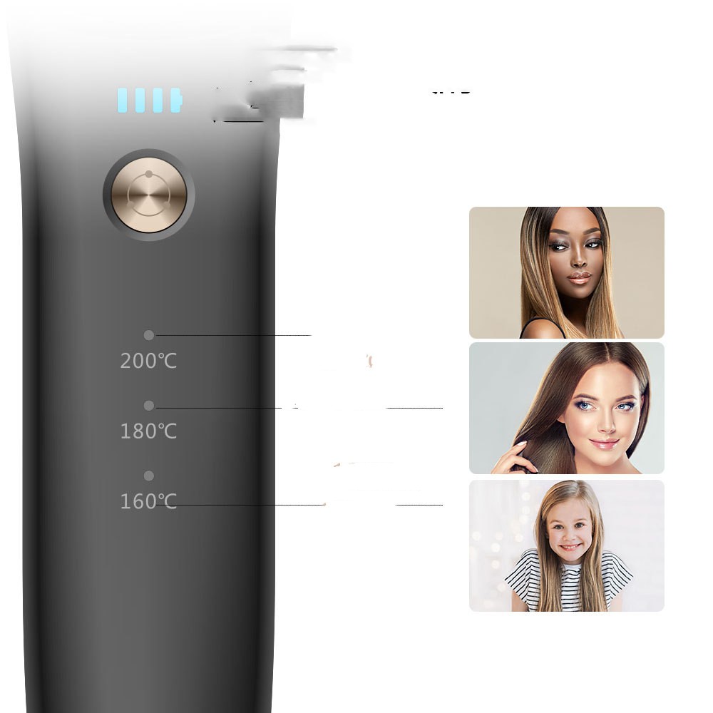 Wireless Rechargeable Hair Straightener Brush